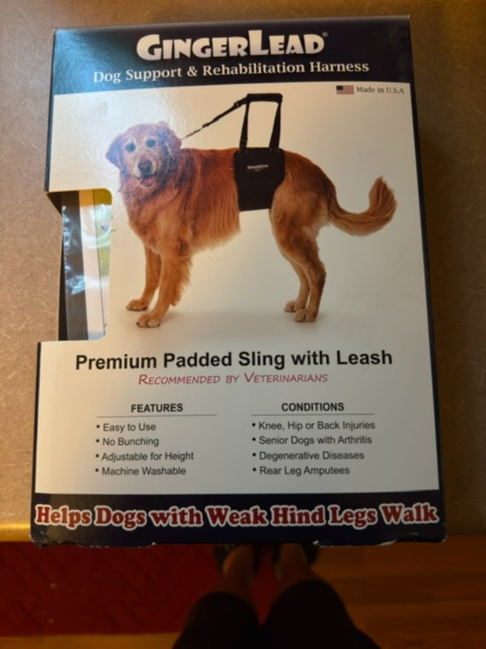 Gingerlead Dog Support & Rehabilitation Harness